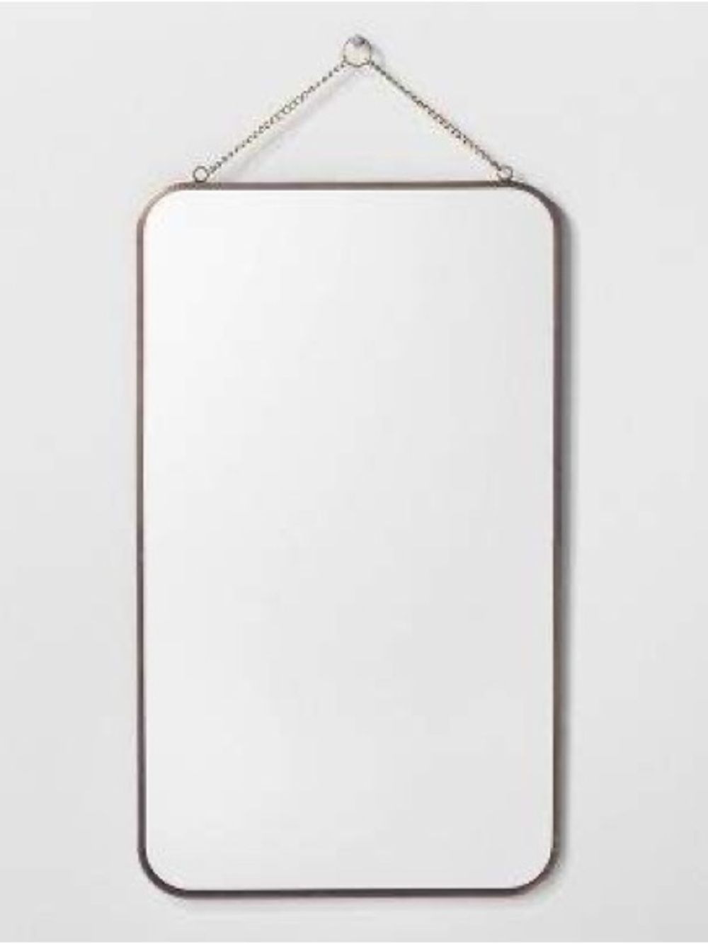 HEARTH AND HAND Rectangular Vertical Hanging Wall Mirror with Brass Frame